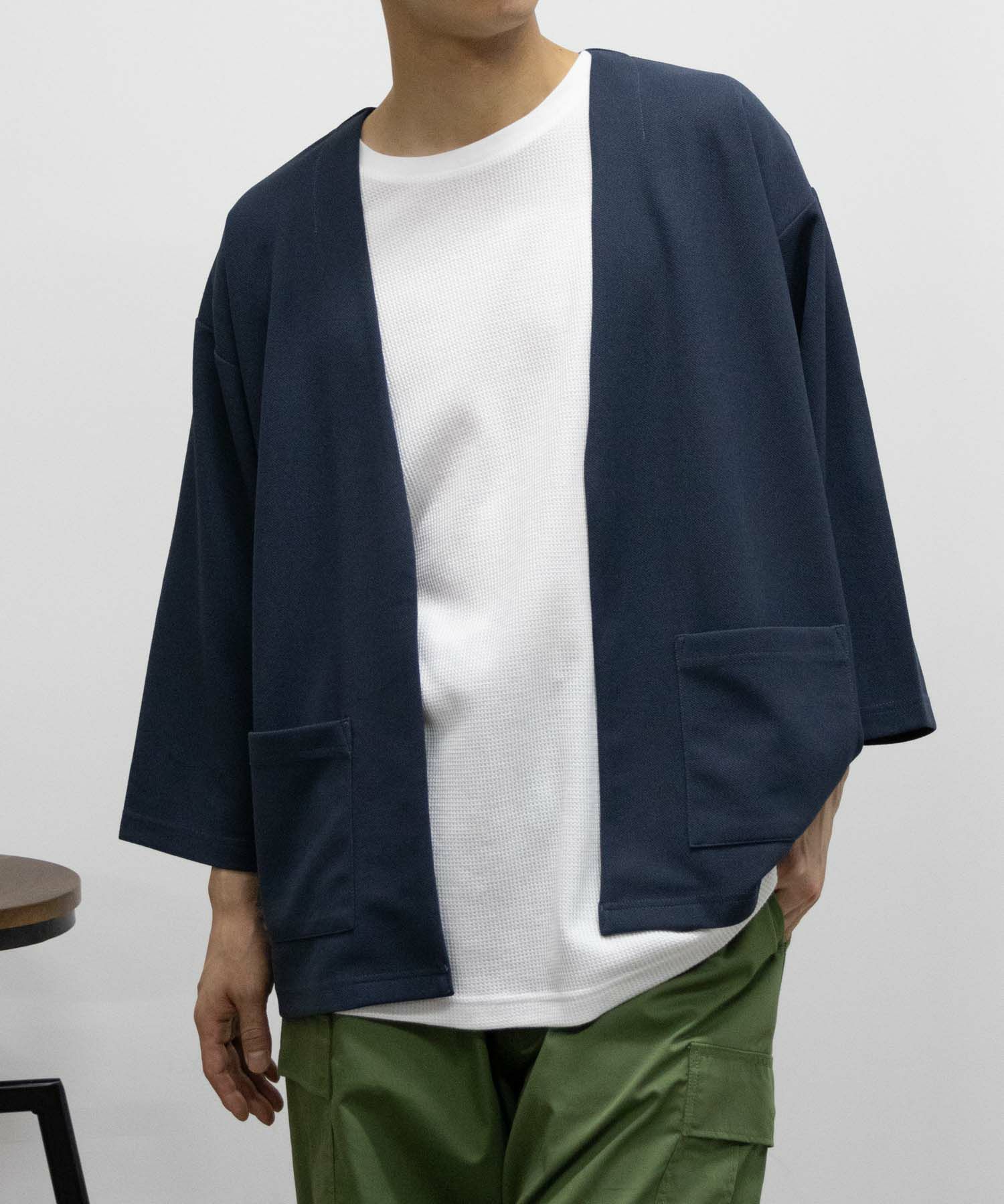 URBAN COLLECTION  梨地7分袖カーディガンアンサンブル メンズ商品サムネイル-1