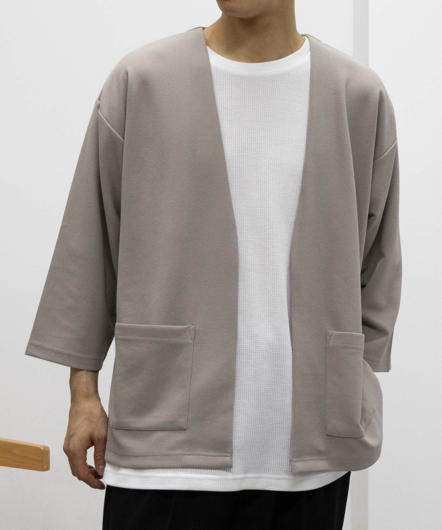 URBAN COLLECTION  梨地7分袖カーディガンアンサンブル メンズ商品画像-3