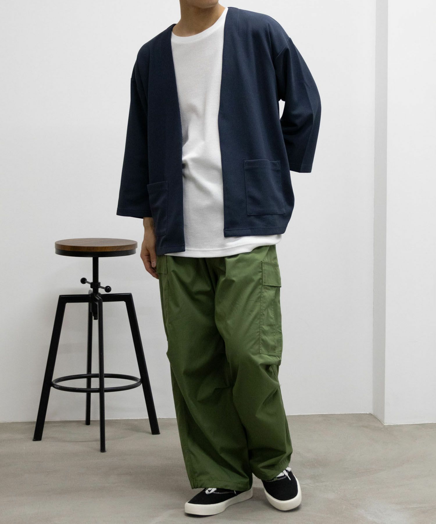 URBAN COLLECTION 梨地7分袖カーディガンアンサンブル メンズ