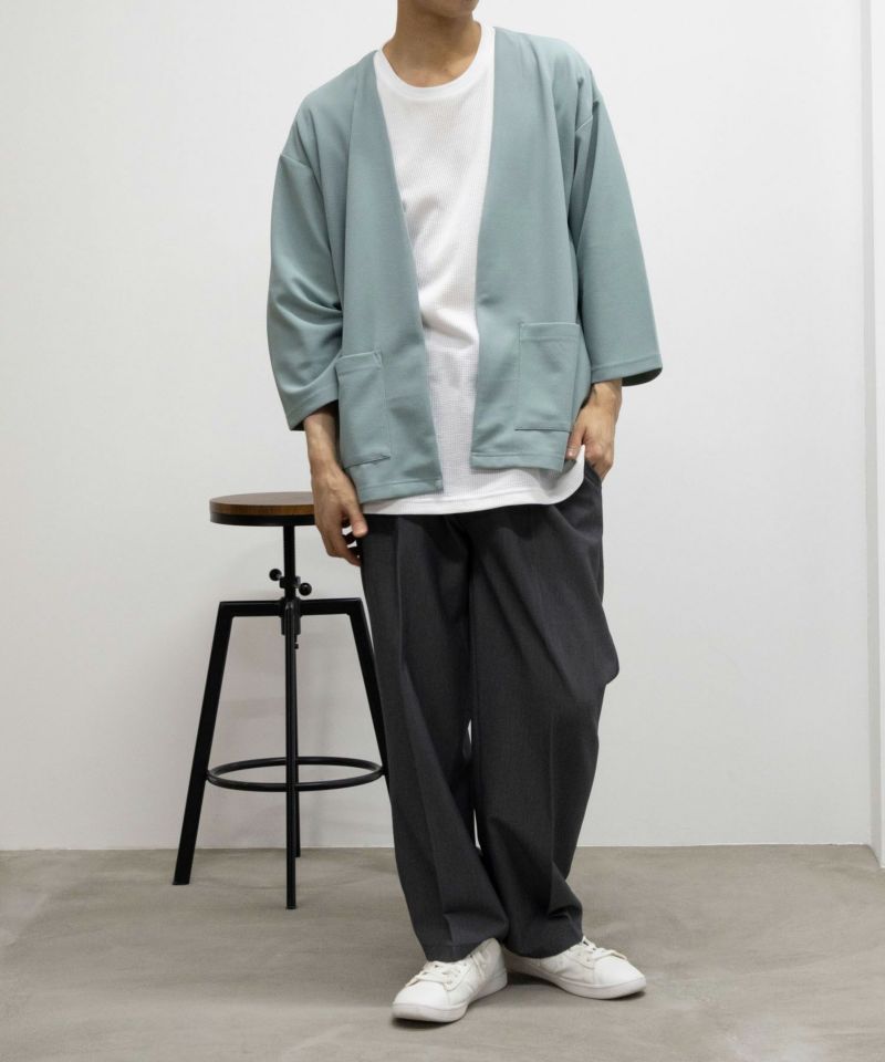 URBAN COLLECTION 梨地7分袖カーディガンアンサンブル メンズ商品画像-5