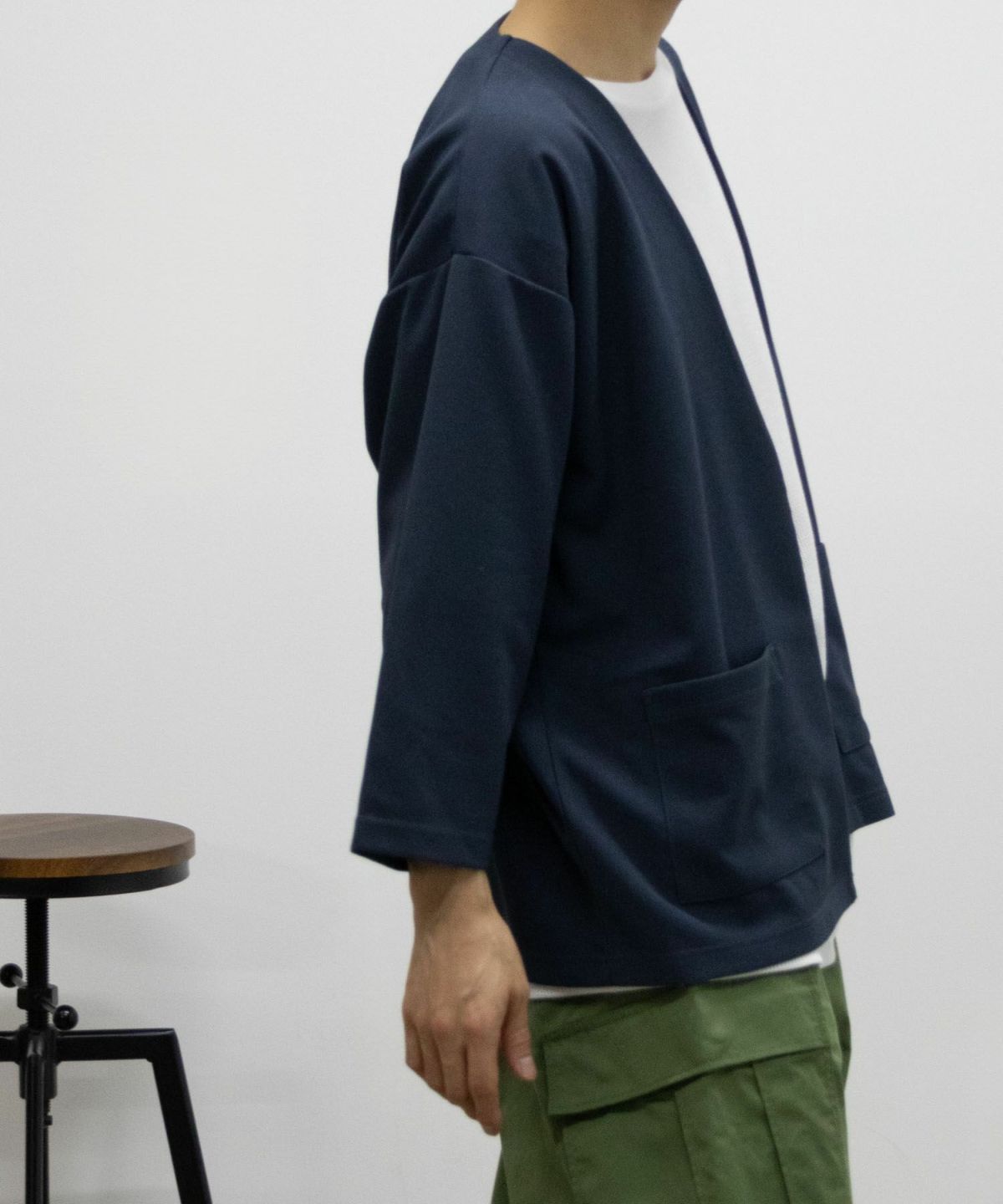 URBAN COLLECTION 梨地7分袖カーディガンアンサンブル メンズ