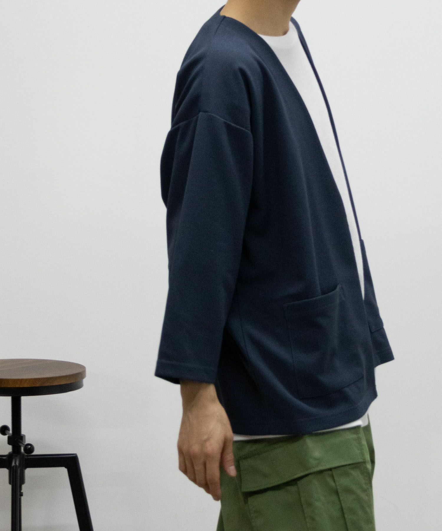 URBAN COLLECTION 梨地7分袖カーディガンアンサンブル メンズ