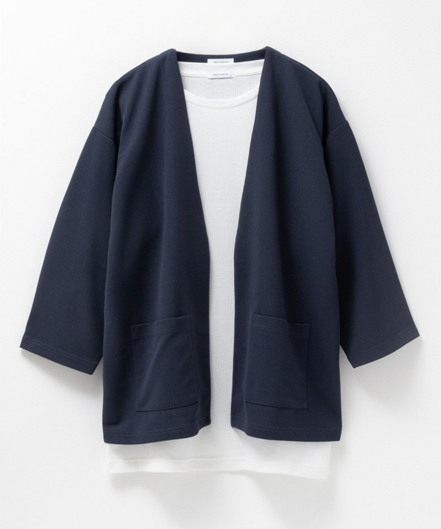 URBAN COLLECTION  梨地7分袖カーディガンアンサンブル メンズ商品サムネイル-13
