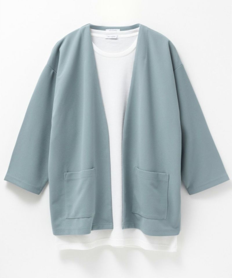 URBAN COLLECTION 梨地7分袖カーディガンアンサンブル メンズ商品画像-15