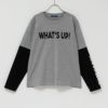 T-GRAPHICS フェイクレイヤード長袖Tシャツ キッズ ネコポス 対応商品