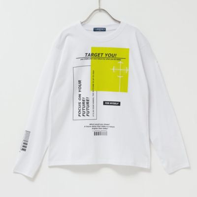 T-GRAPHICS  メッセージプリント長袖Tシャツ キッズ ネコポス 対応商品