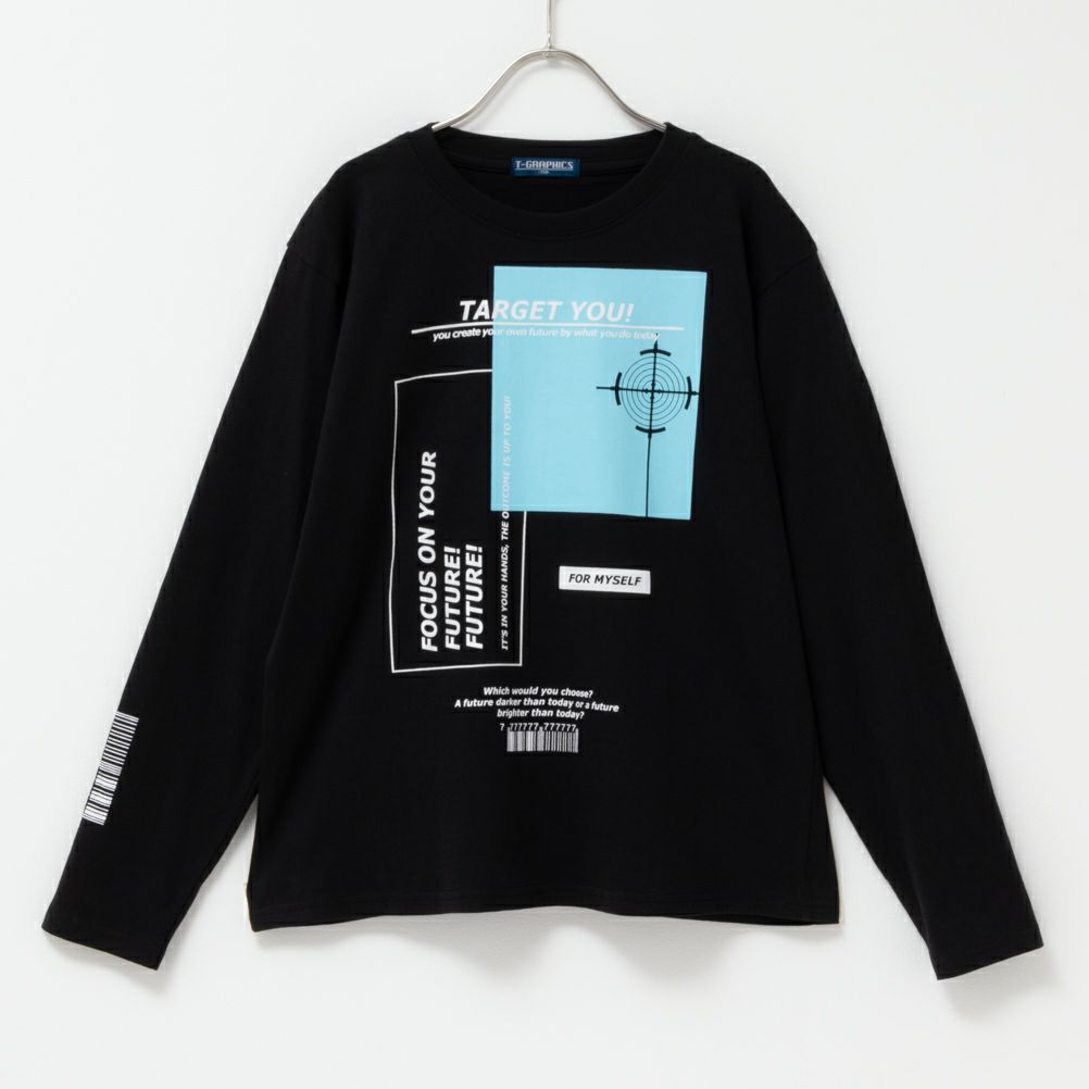 T-GRAPHICS  メッセージプリント長袖Tシャツ キッズ メール便 対応商品商品画像-2