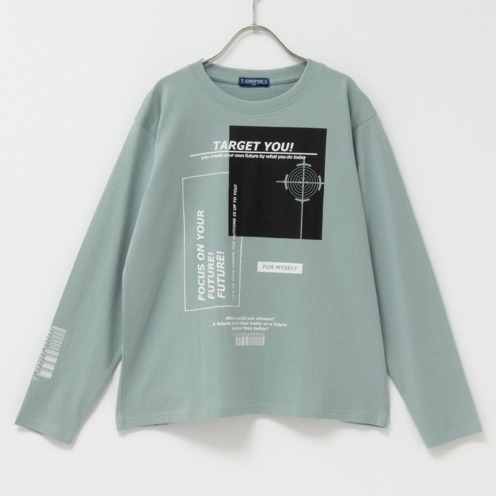 T-GRAPHICS  メッセージプリント長袖Tシャツ キッズ メール便 対応商品商品画像-3