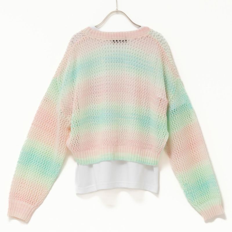 RICH MIX  グラデーションかぎ針カーディガンアンサンブル キッズ商品画像-3