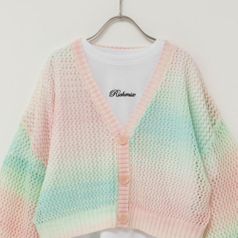 RICH MIX  グラデーションかぎ針カーディガンアンサンブル キッズ商品画像-4