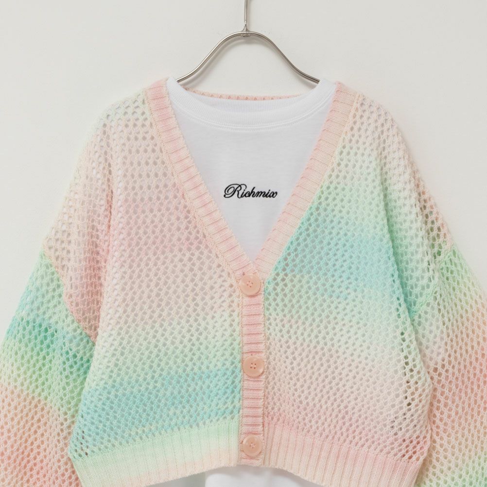 RICH MIX グラデーションかぎ針カーディガンアンサンブル キッズ商品画像-4