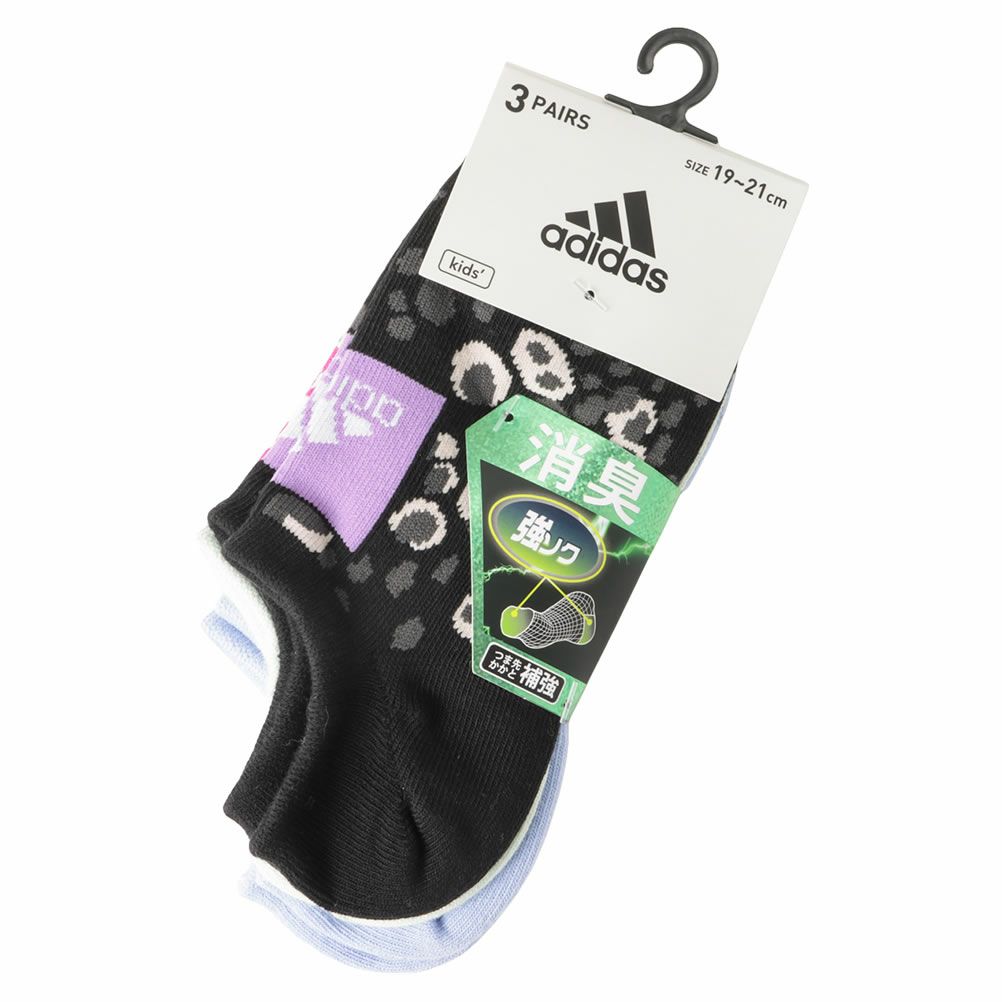 adidas スニーカーソックス グラフィックロゴ 3足組 キッズ