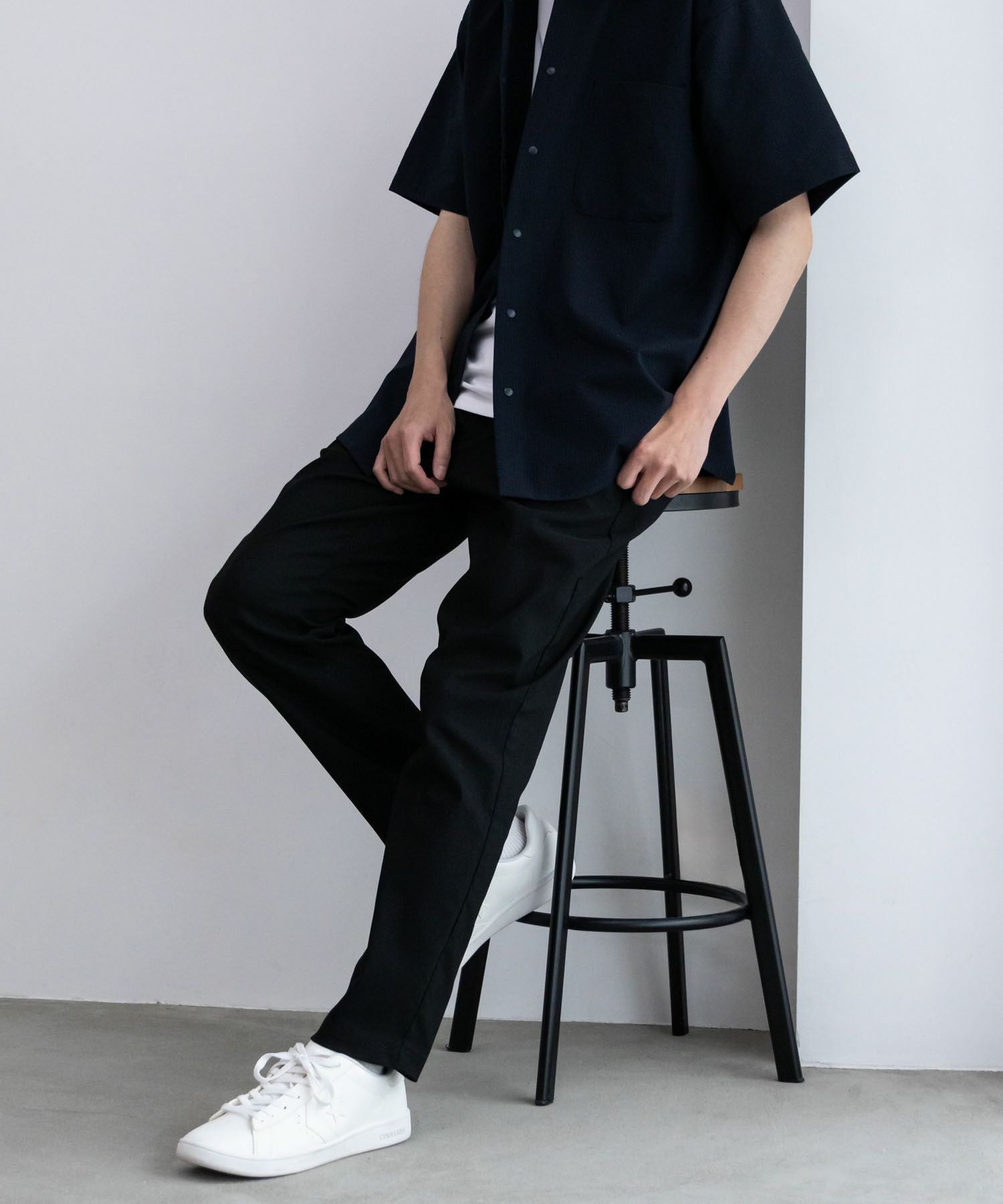 NAVY FIT ストレッチテーパードパンツ メンズ商品画像-11