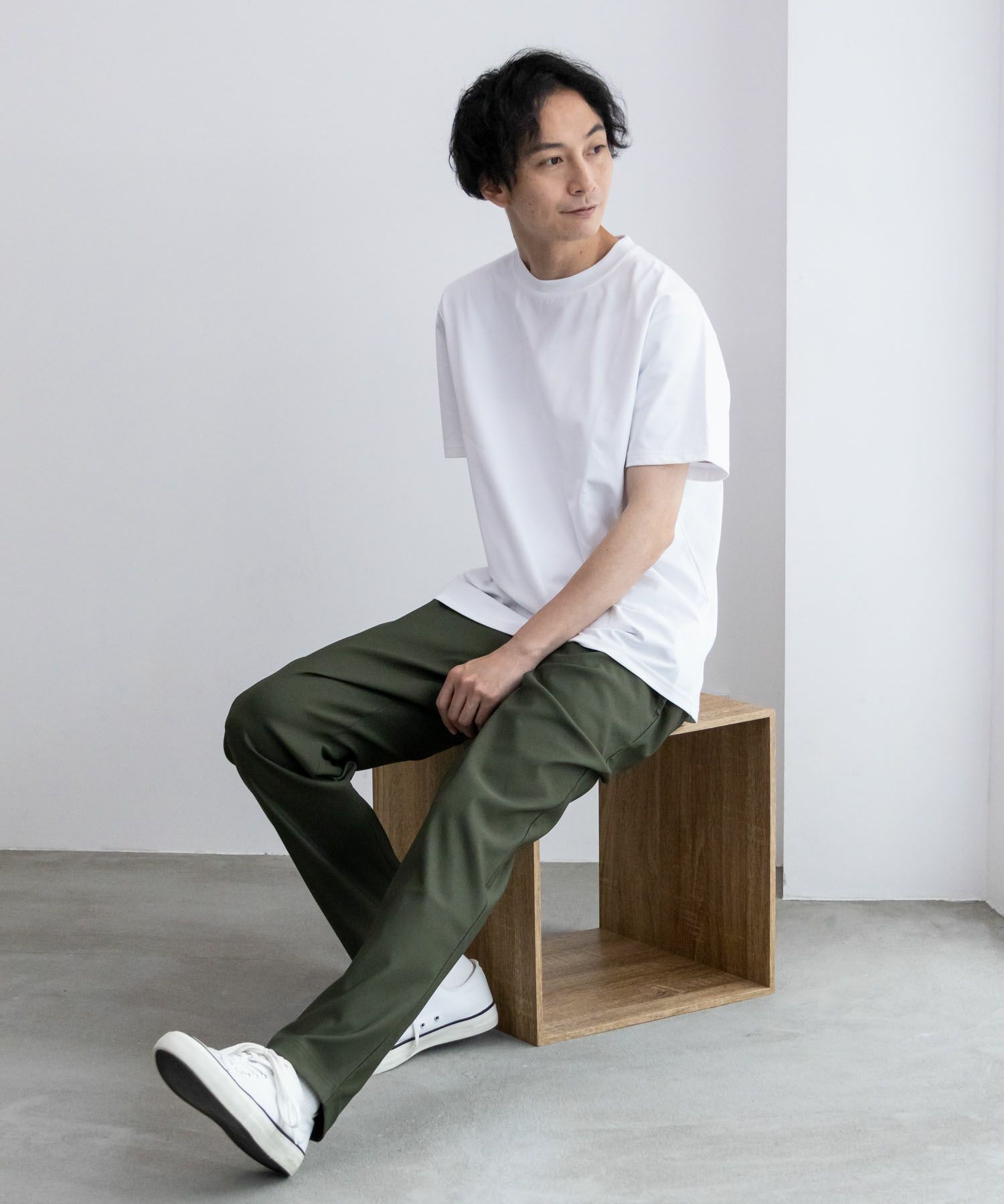 NAVY FIT ストレッチテーパードパンツ メンズ商品画像-16