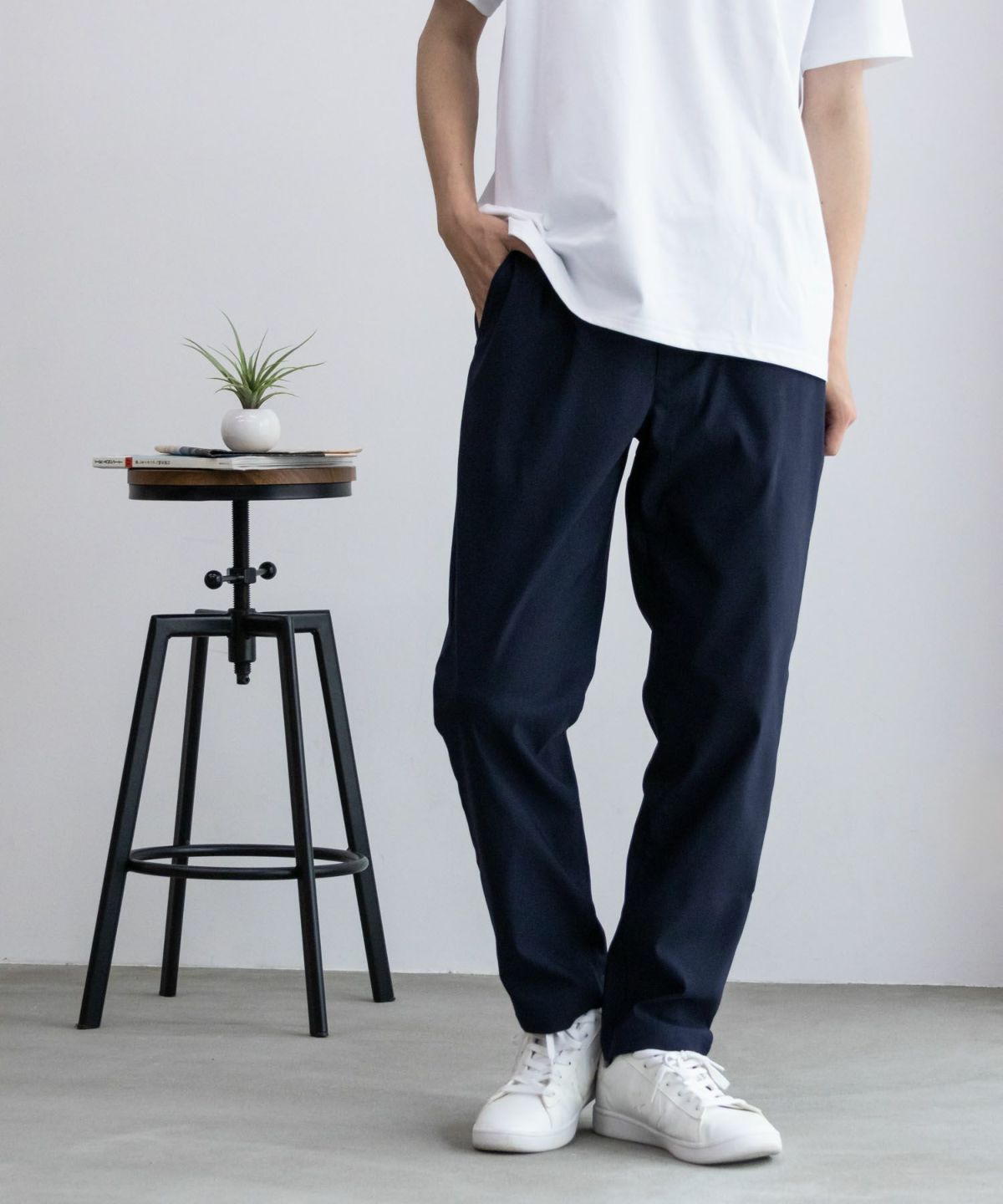 NAVY FIT マイラクストレッチパンツ メンズ