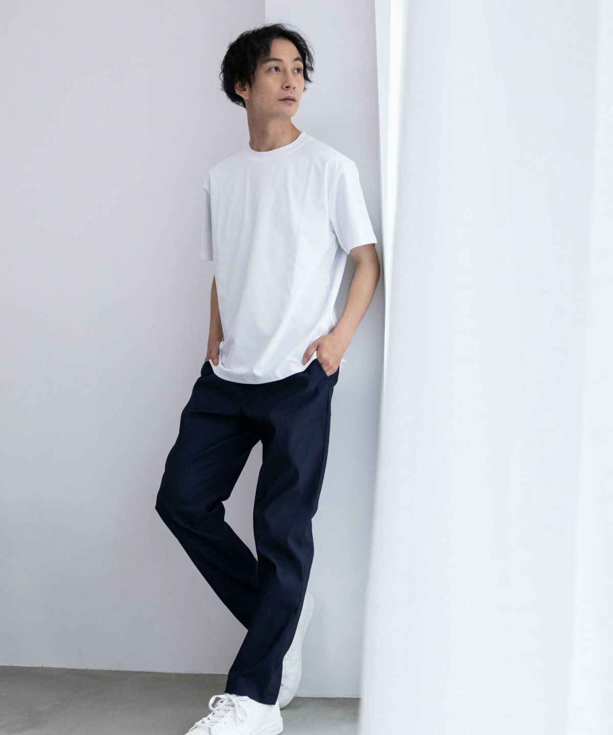 NAVY FIT マイラクストレッチパンツ メンズ
