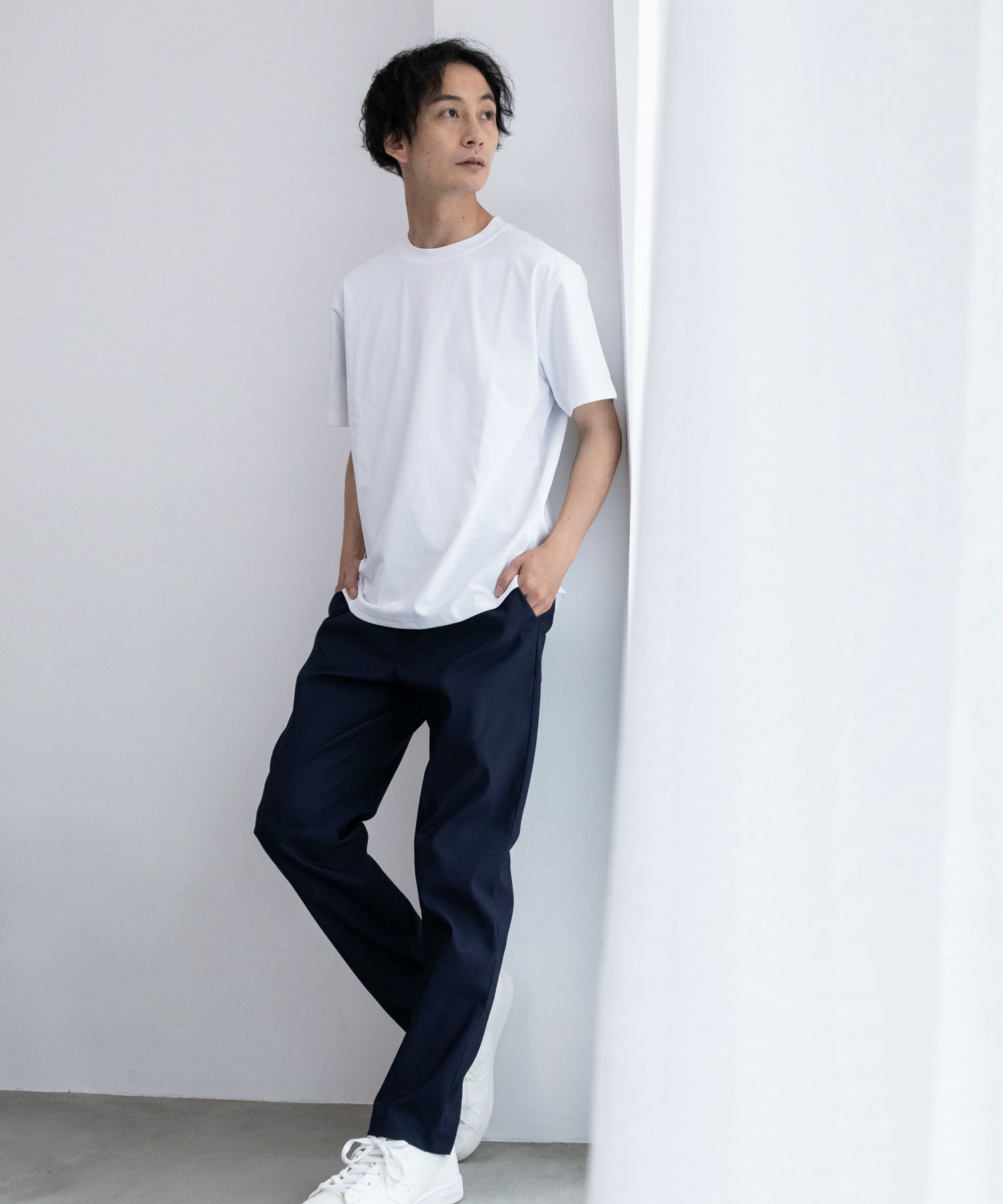 NAVY FIT マイラクストレッチパンツ メンズ