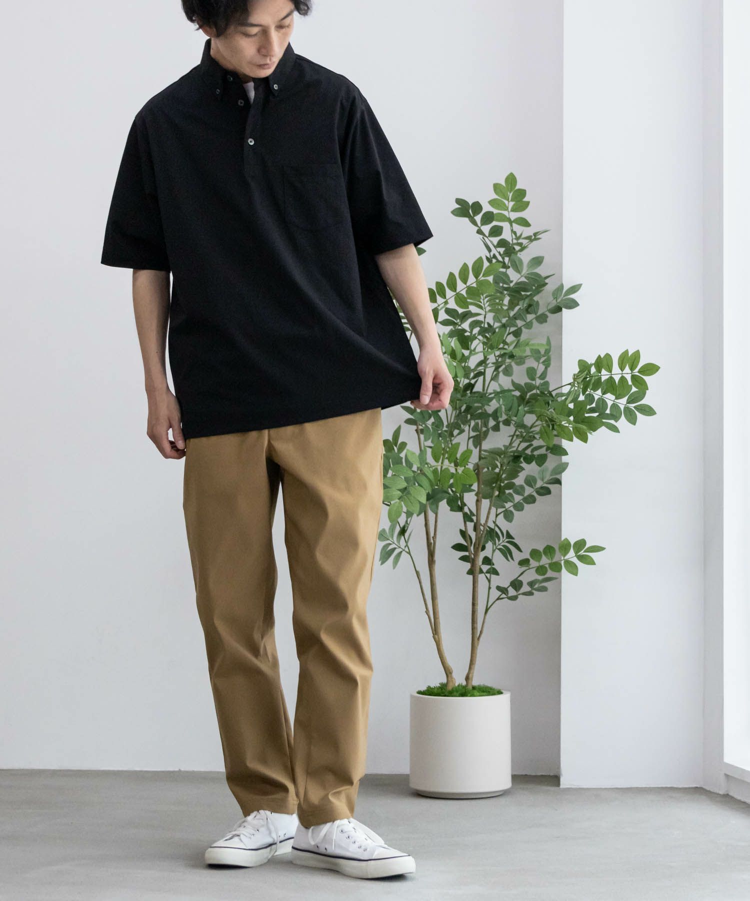 NAVY FIT ストレッチテーパードパンツ メンズ商品画像-24