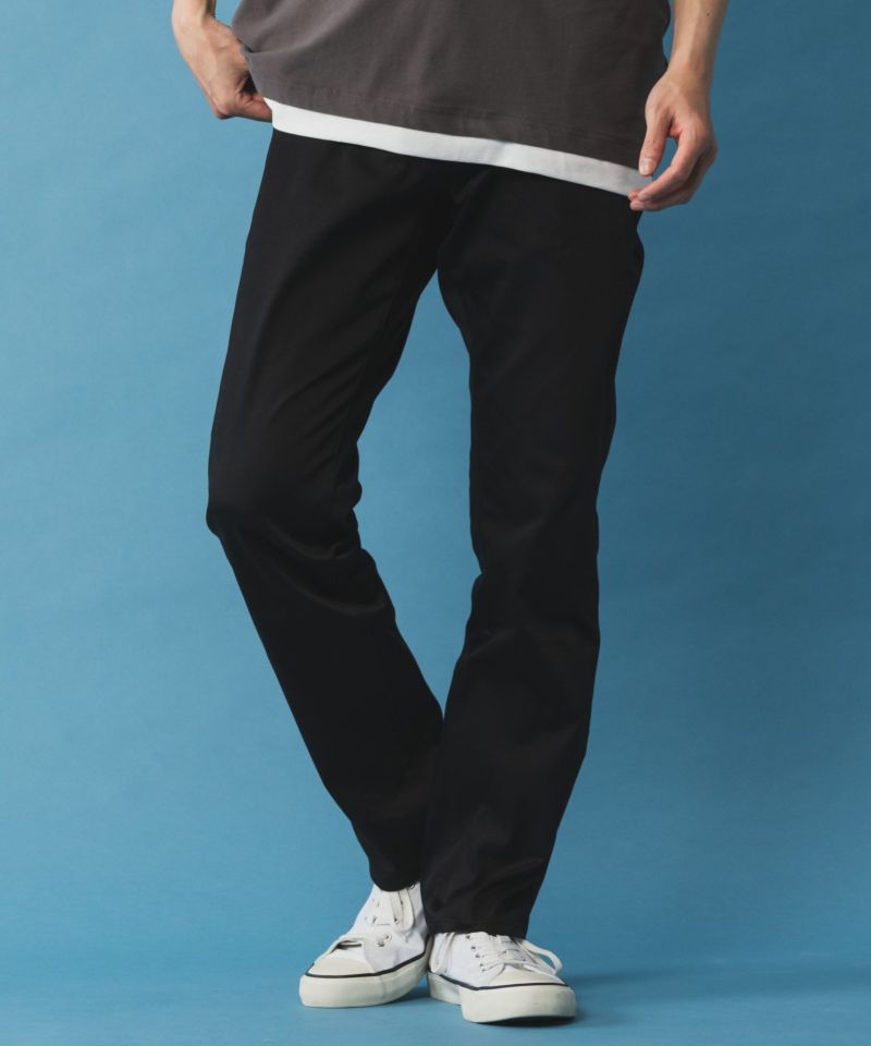 NAVY  SARARI サテンクールテーパードパンツ メンズ商品画像-1