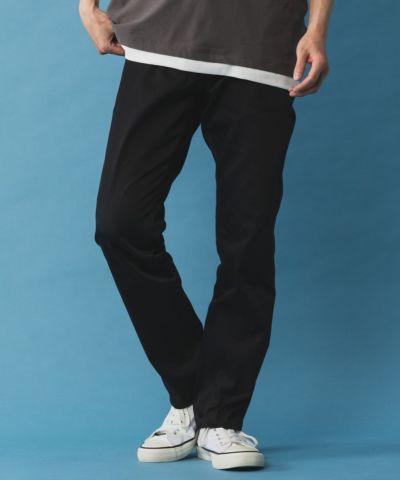 NAVY  SARARI サテンクールテーパードパンツ メンズ