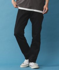 NAVY SARARI サテンクールテーパードパンツ メンズ