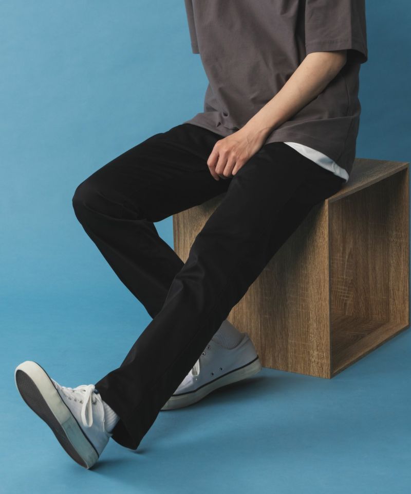 NAVY SARARI サテンクールテーパードパンツ メンズ商品画像-4