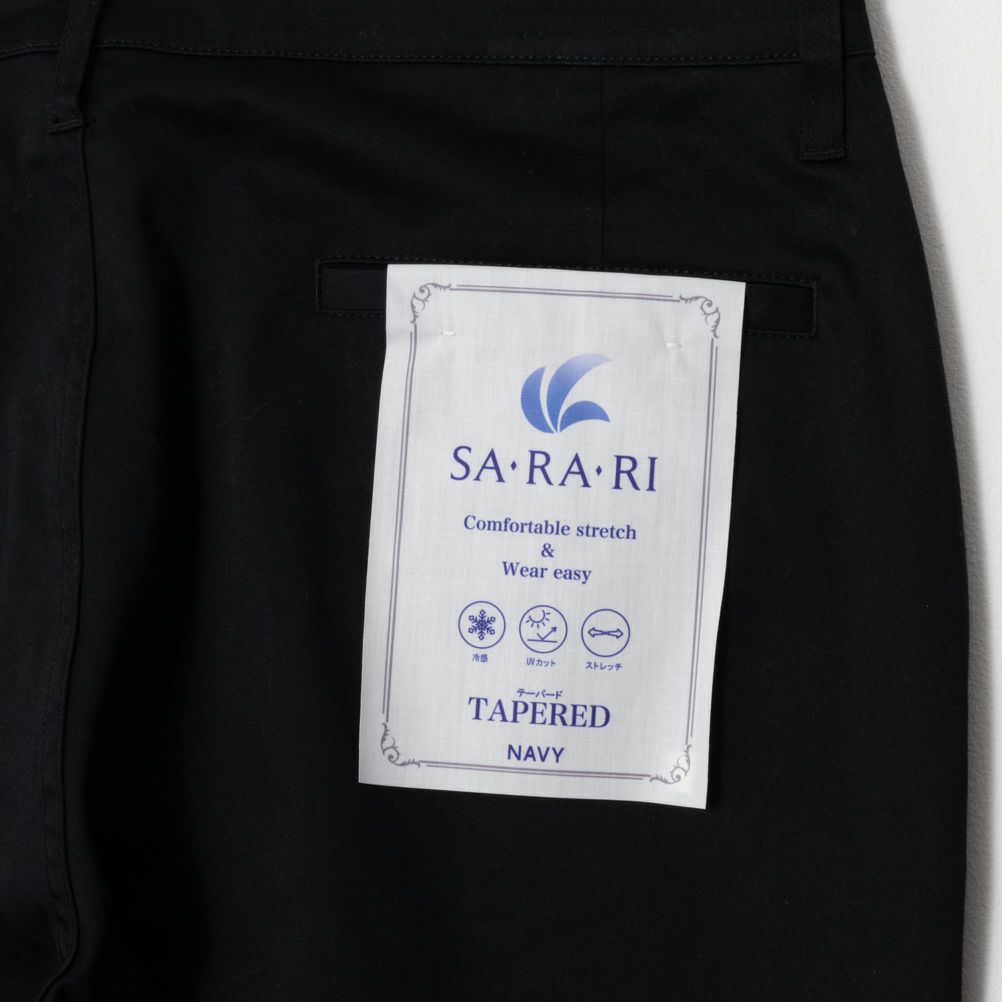 NAVY  SARARI サテンクールテーパードパンツ メンズ商品画像-32