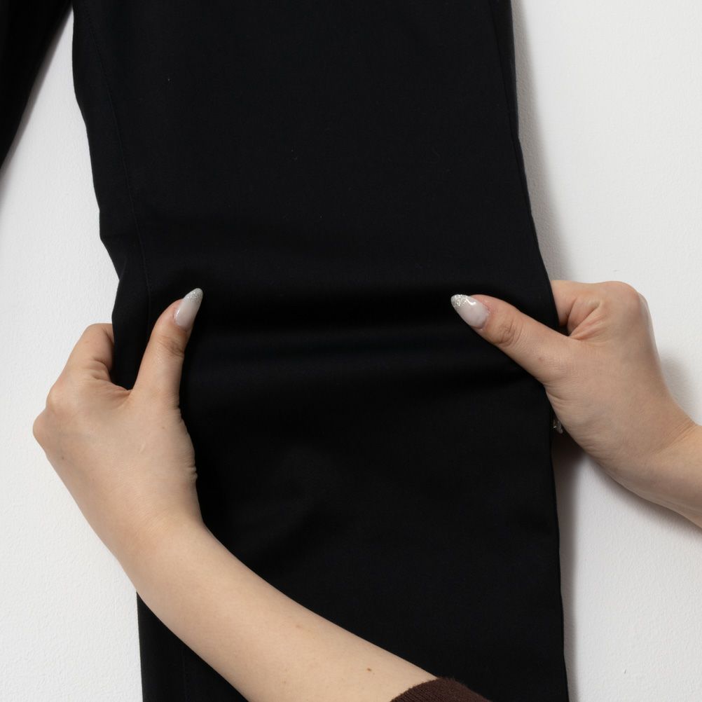 NAVY SARARI サテンクールテーパードパンツ メンズ