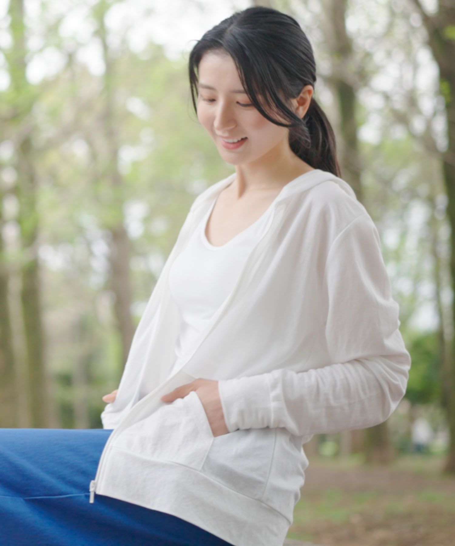 [値下げ]NAVY UVカットパーカー 制菌加工 レディース商品画像-1