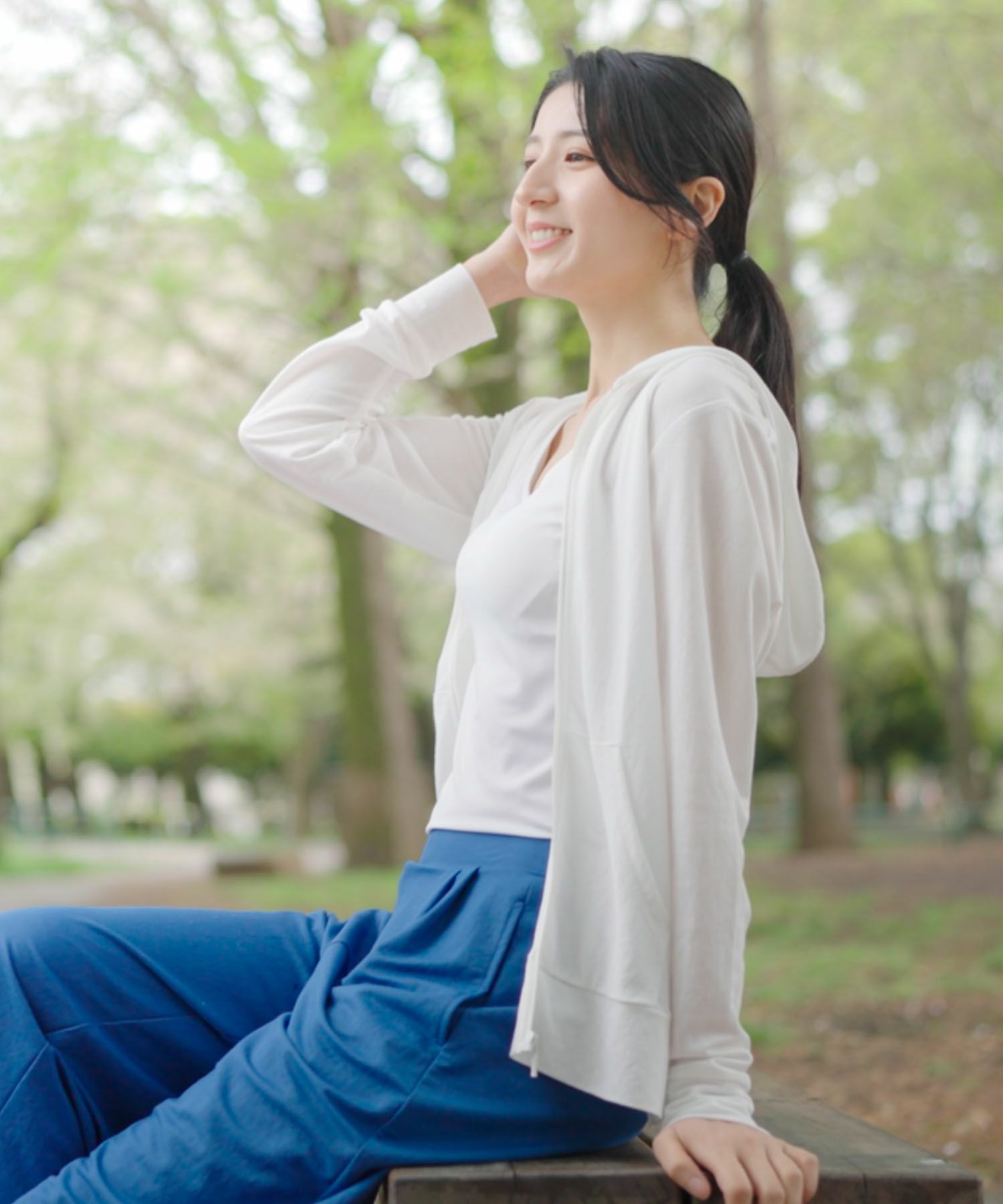 [値下げ]NAVY UVカットパーカー 制菌加工 レディース商品画像-4