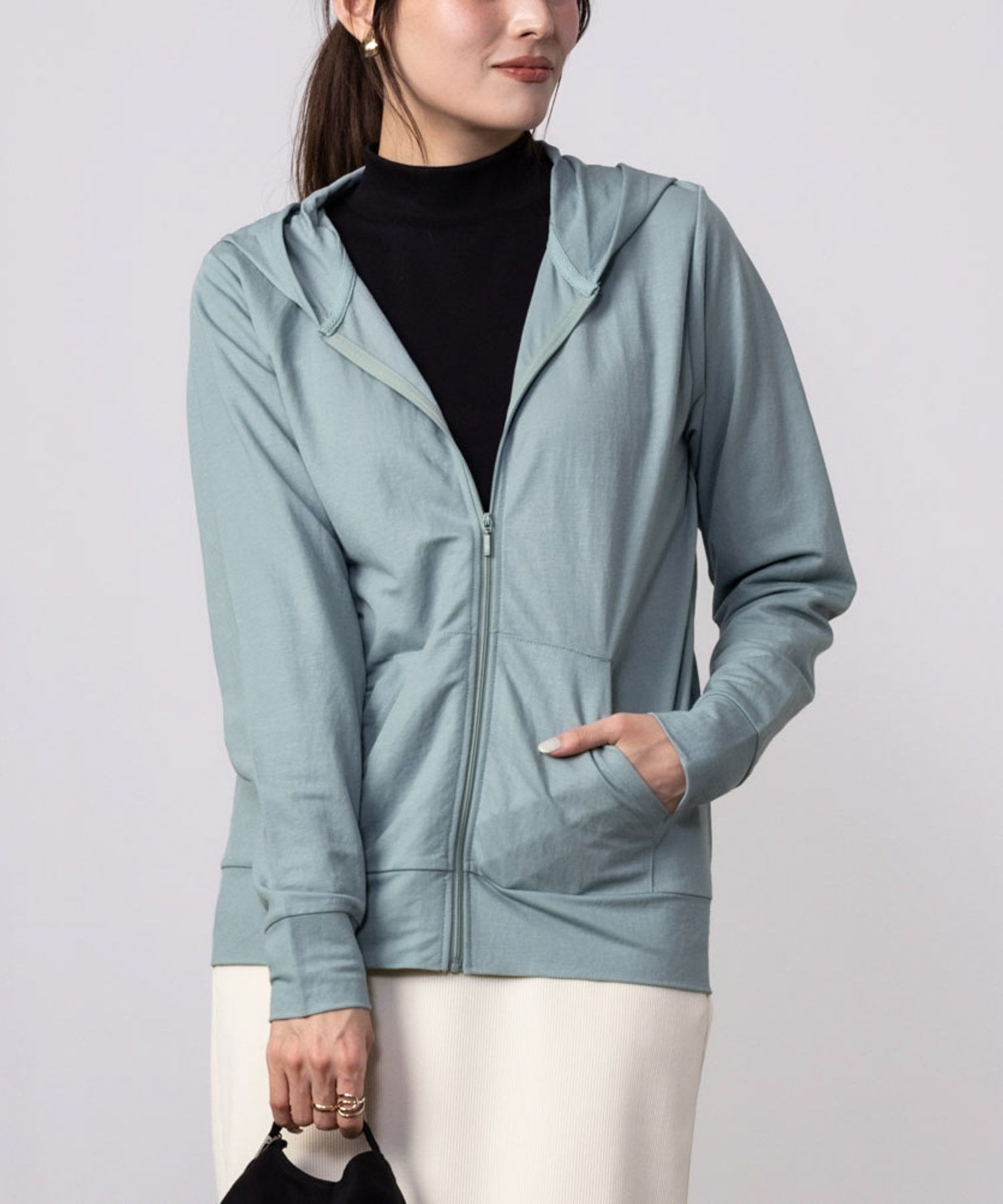 [値下げ]NAVY UVカットパーカー 制菌加工 レディース商品画像-13