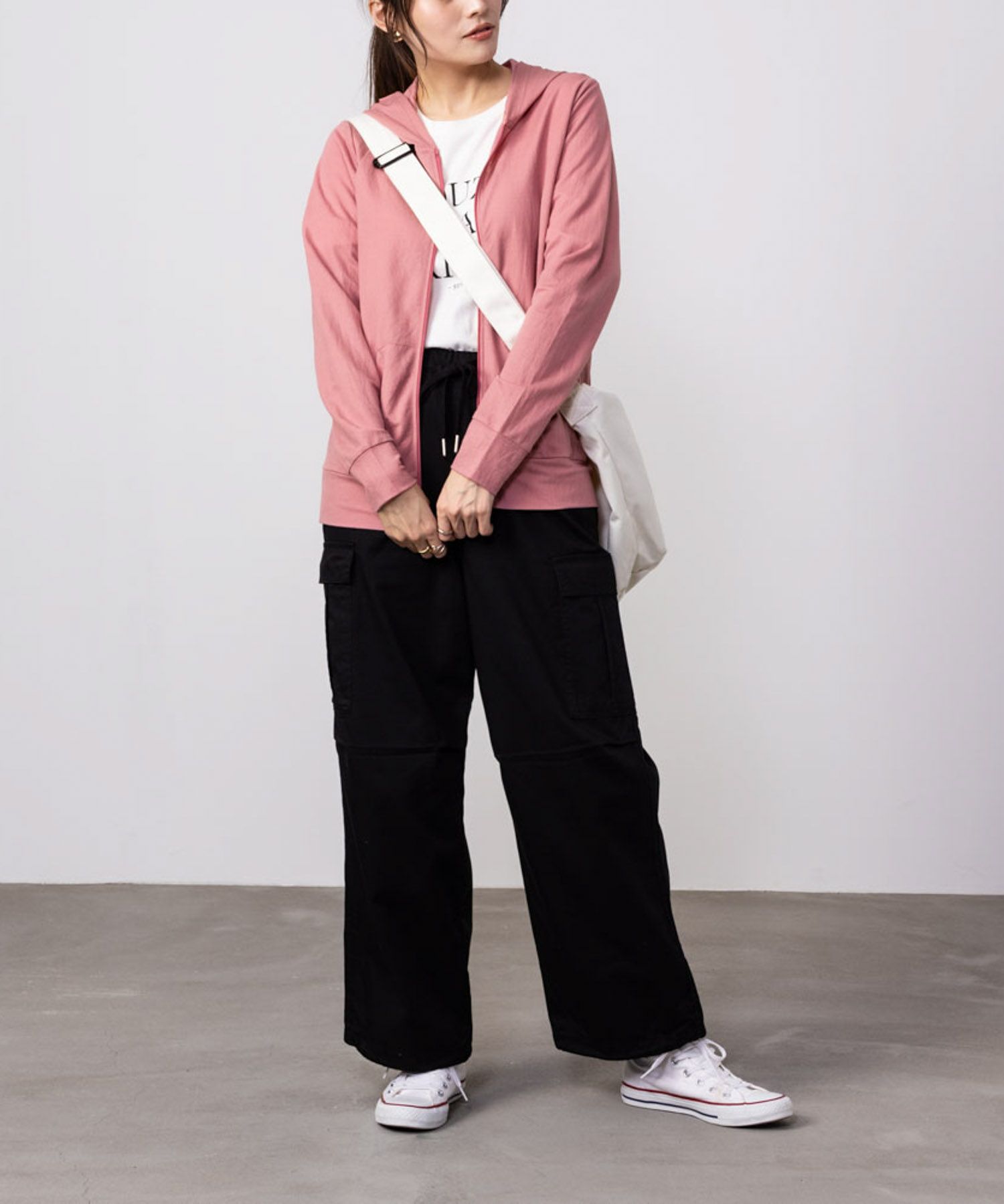 [値下げ]NAVY UVカットパーカー 制菌加工 レディース商品画像-15