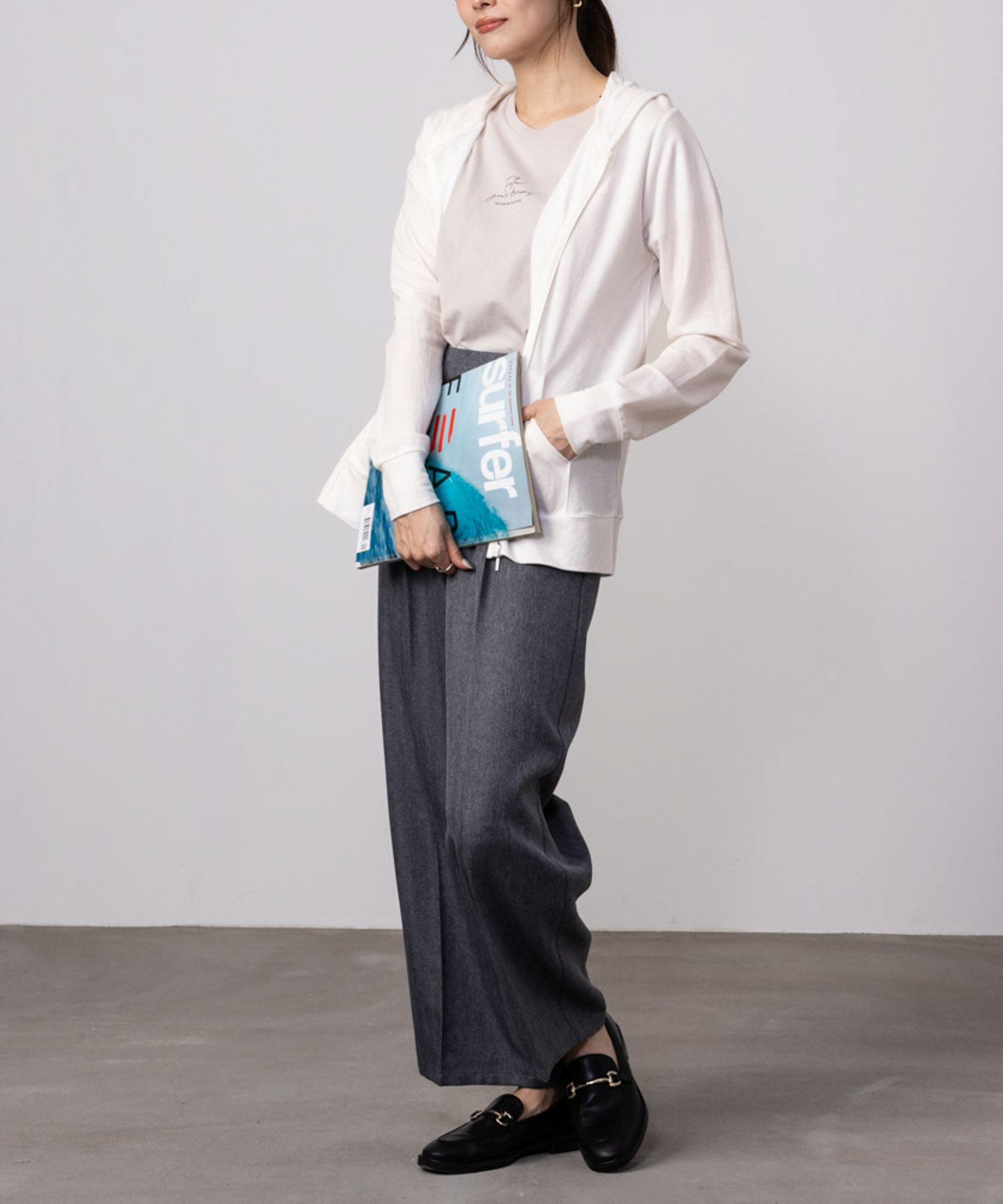 [値下げ]NAVY UVカットパーカー 制菌加工 レディース商品画像-18