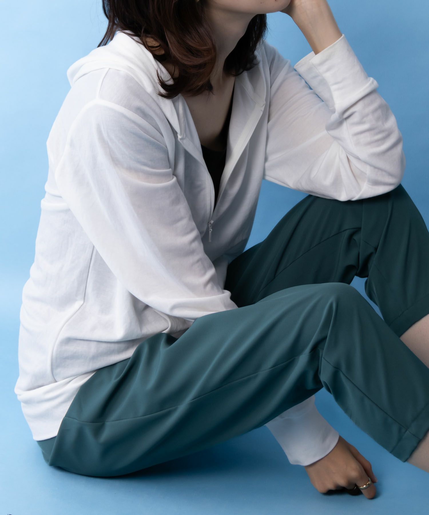 [値下げ]NAVY UVカットパーカー 制菌加工 レディース商品画像-25