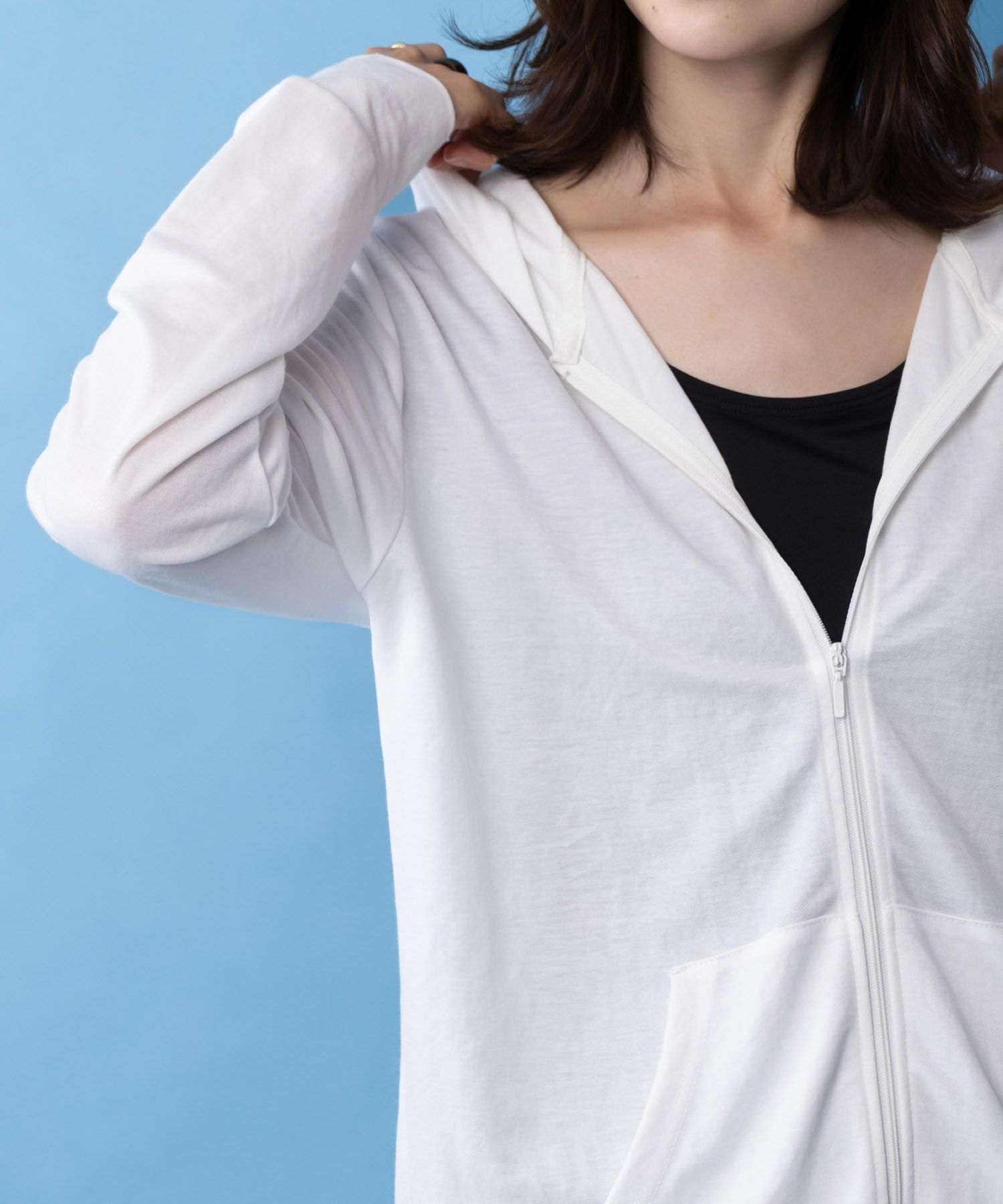 [値下げ]NAVY UVカットパーカー 制菌加工 レディース商品画像-26