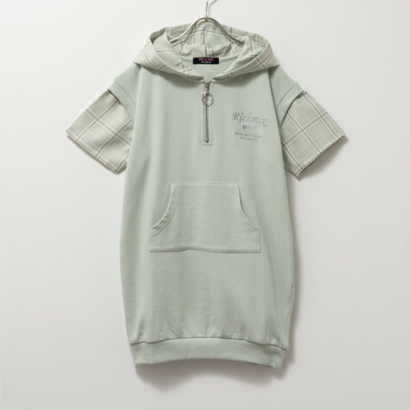 RICH MIX  レイヤード風パーカーワンピース キッズ商品画像-2