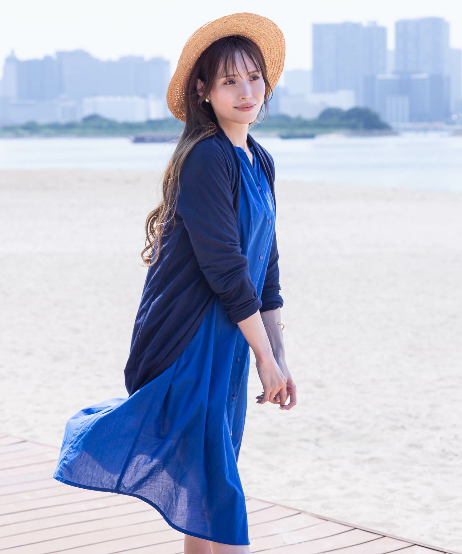 NAVY UVトッパーカーディガン レディース
