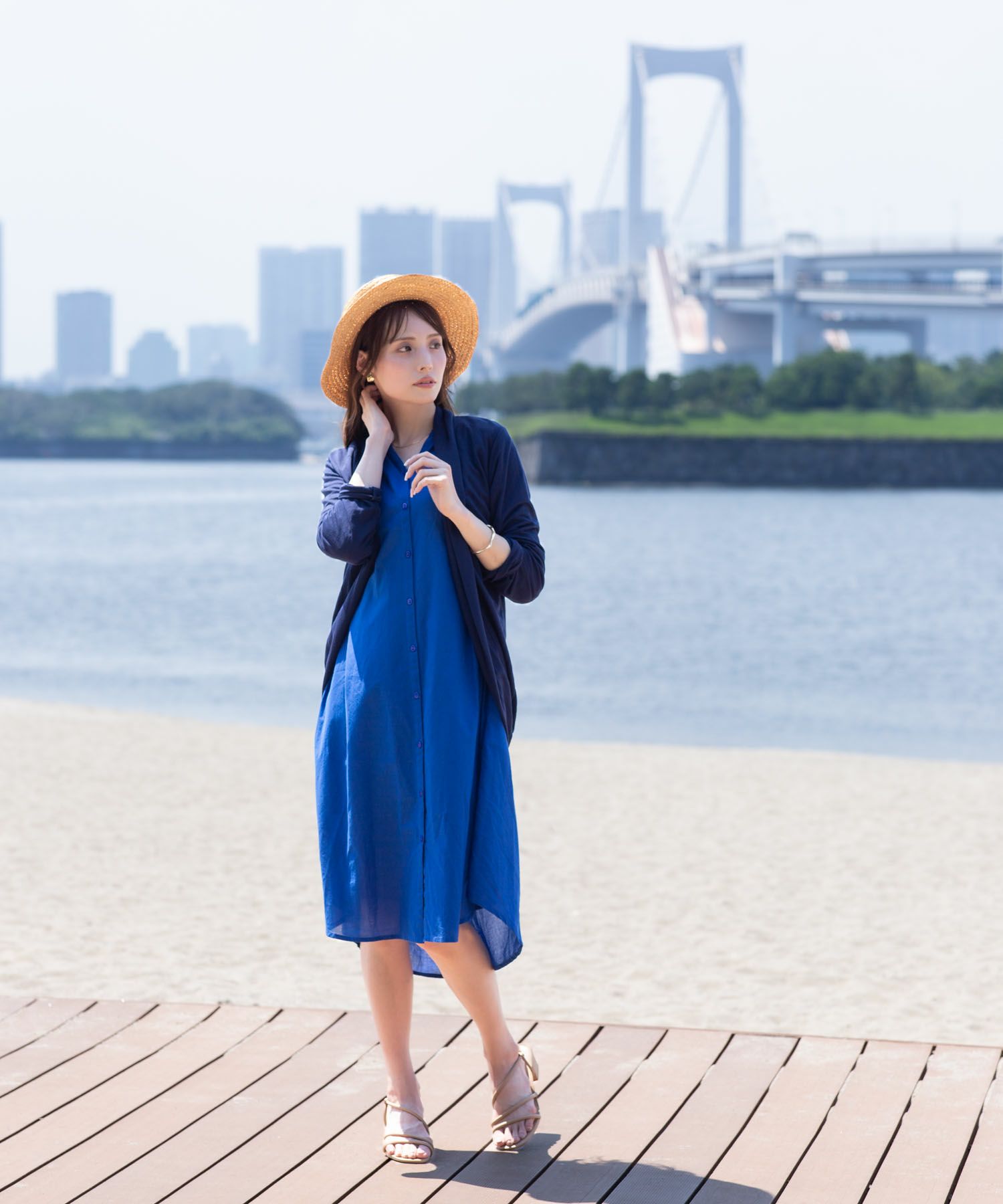 NAVY UVトッパーカーディガン レディース