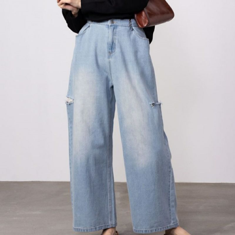 GOOD CREW  サイドカットウエストホックデニム レディース商品画像-2