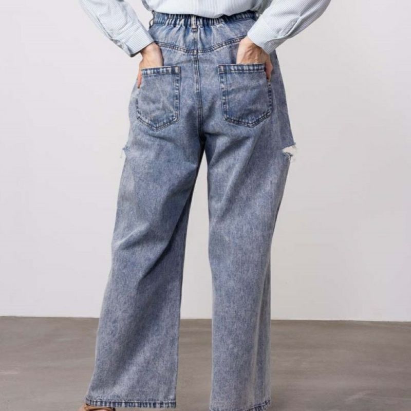 GOOD CREW サイドカットウエストホックデニム レディース商品画像-5