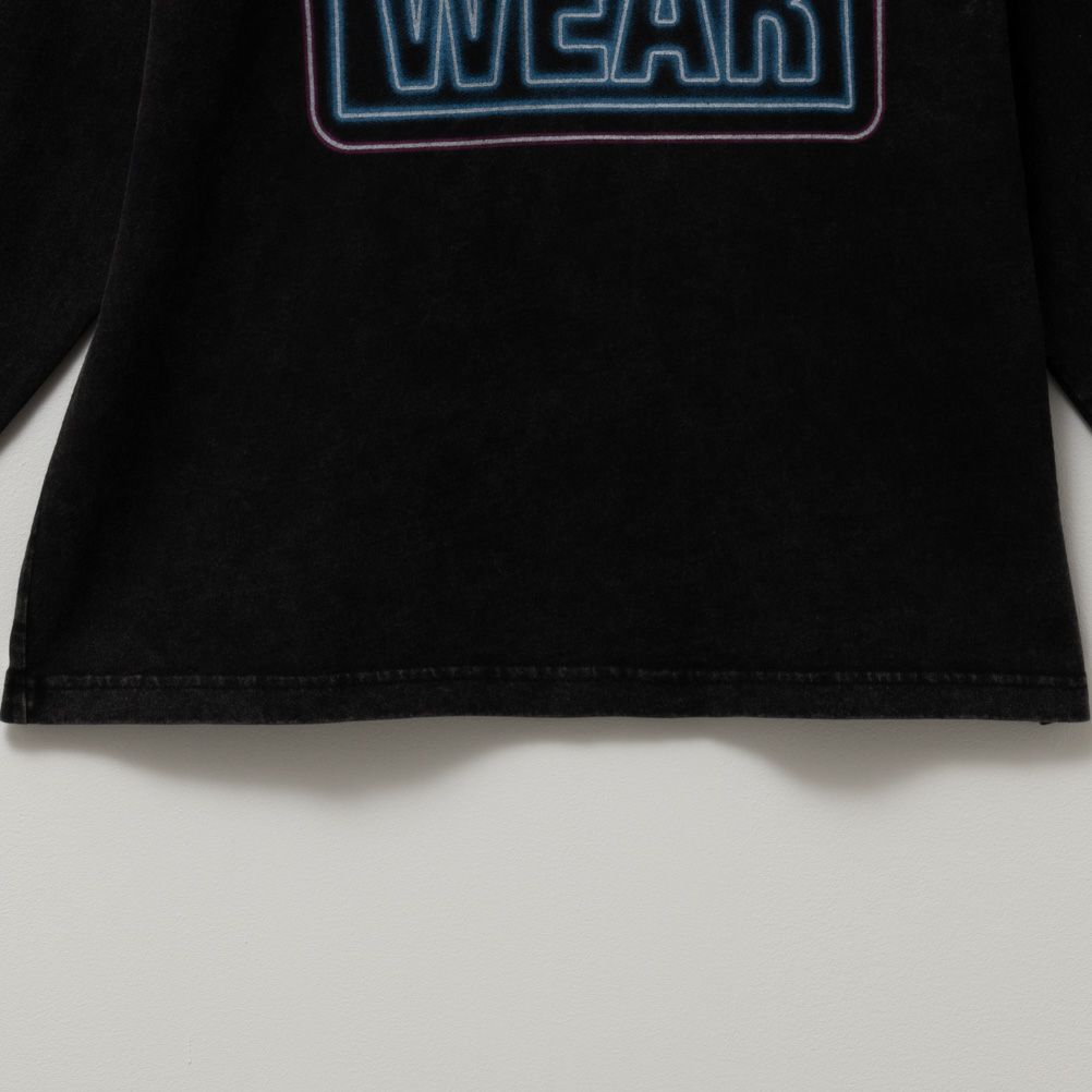 VISION STREET WEAR スノーウォッシュネオンロゴ長袖Tシャツ メンズ