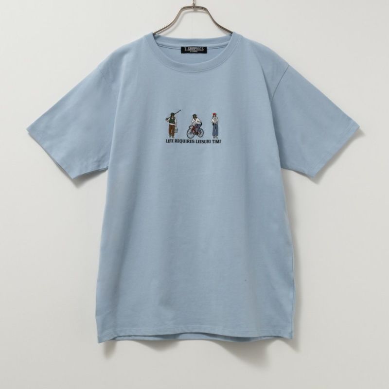 T-GRAPHICS  胸刺繍半袖Tシャツ メンズ メール便 対応商品商品画像-3