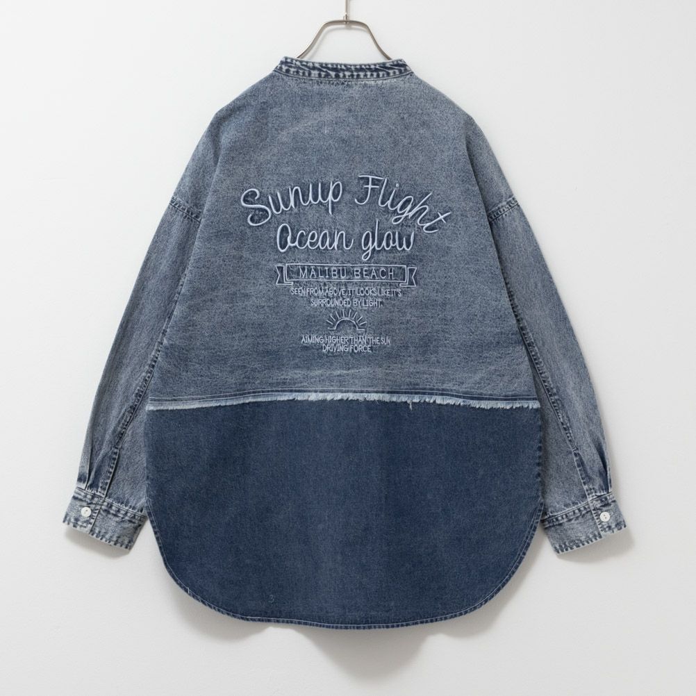 UNDERWRAPS デニム切替ルーズシャツ レディース