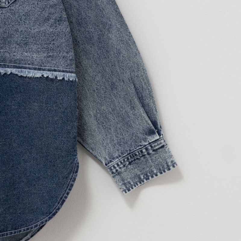 UNDERWRAPS  デニム切替ルーズシャツ レディース商品画像-9