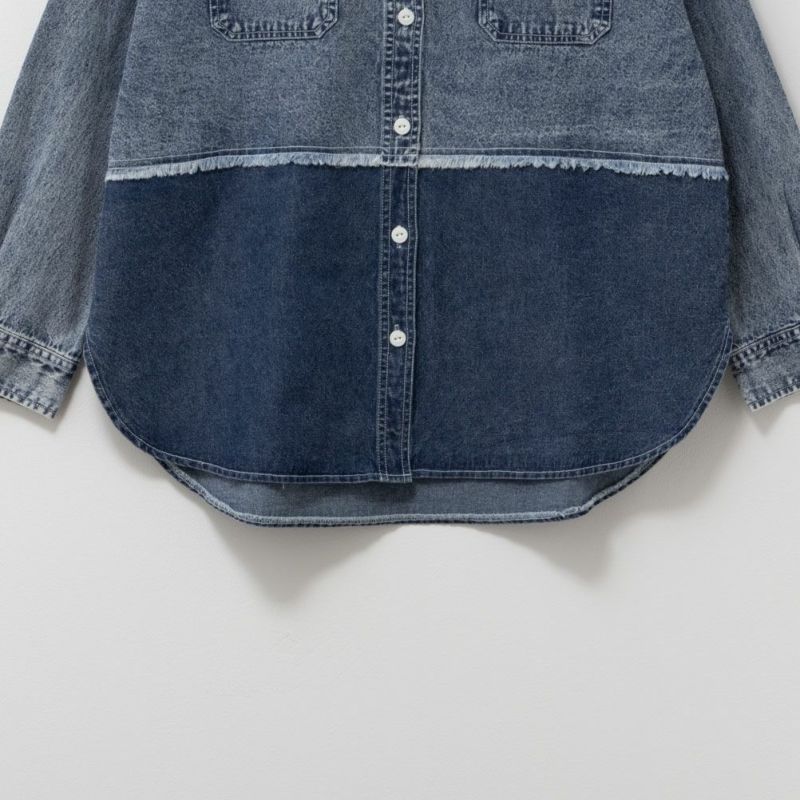 UNDERWRAPS  デニム切替ルーズシャツ レディース商品画像-10