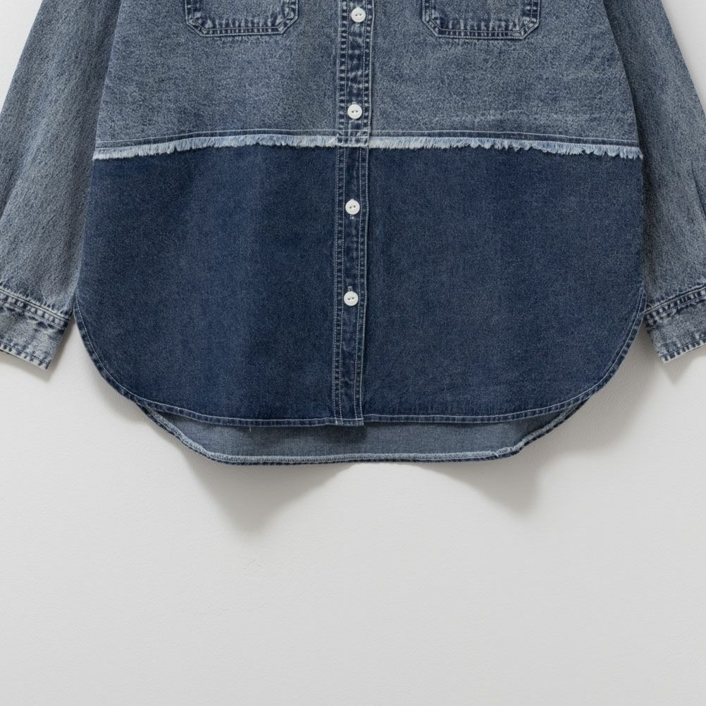 [期間限定価格]UNDERWRAPS  デニム切替ルーズシャツ レディース商品画像-10