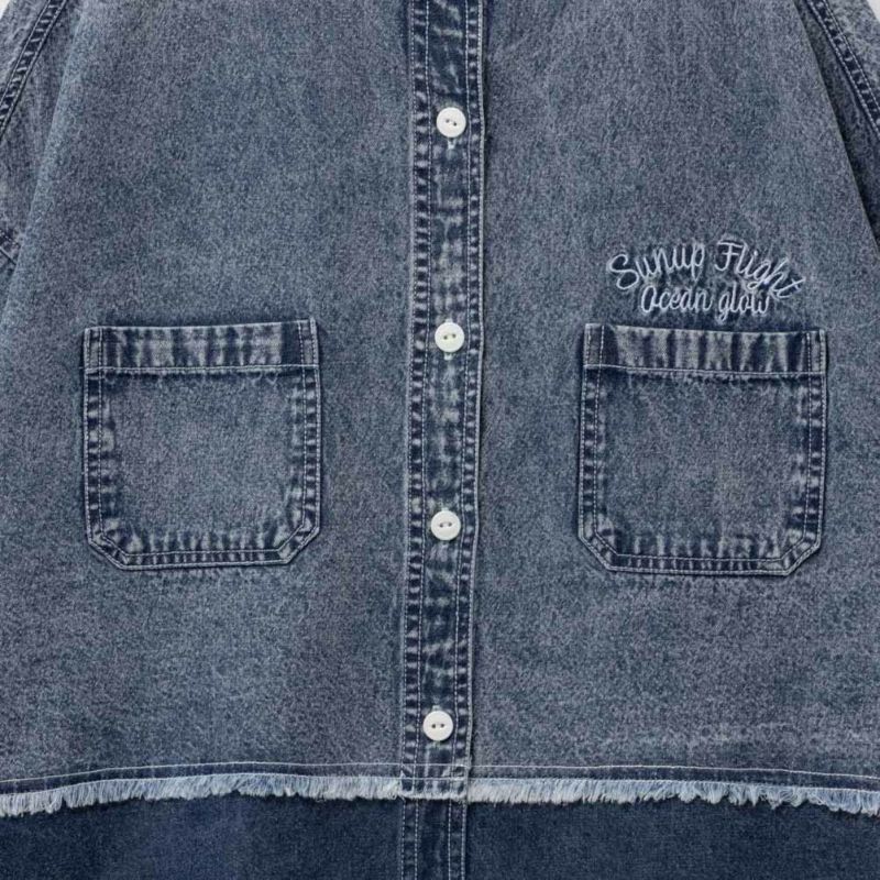 UNDERWRAPS  デニム切替ルーズシャツ レディース商品画像-11