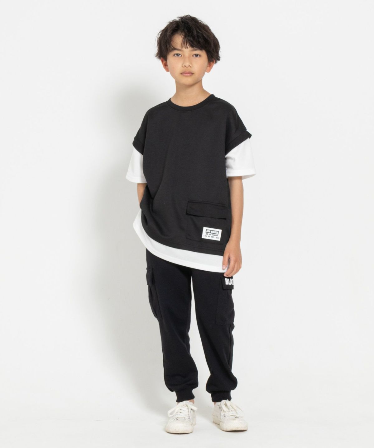 RICH MIX ポンチ素材 カーゴパンツ キッズ