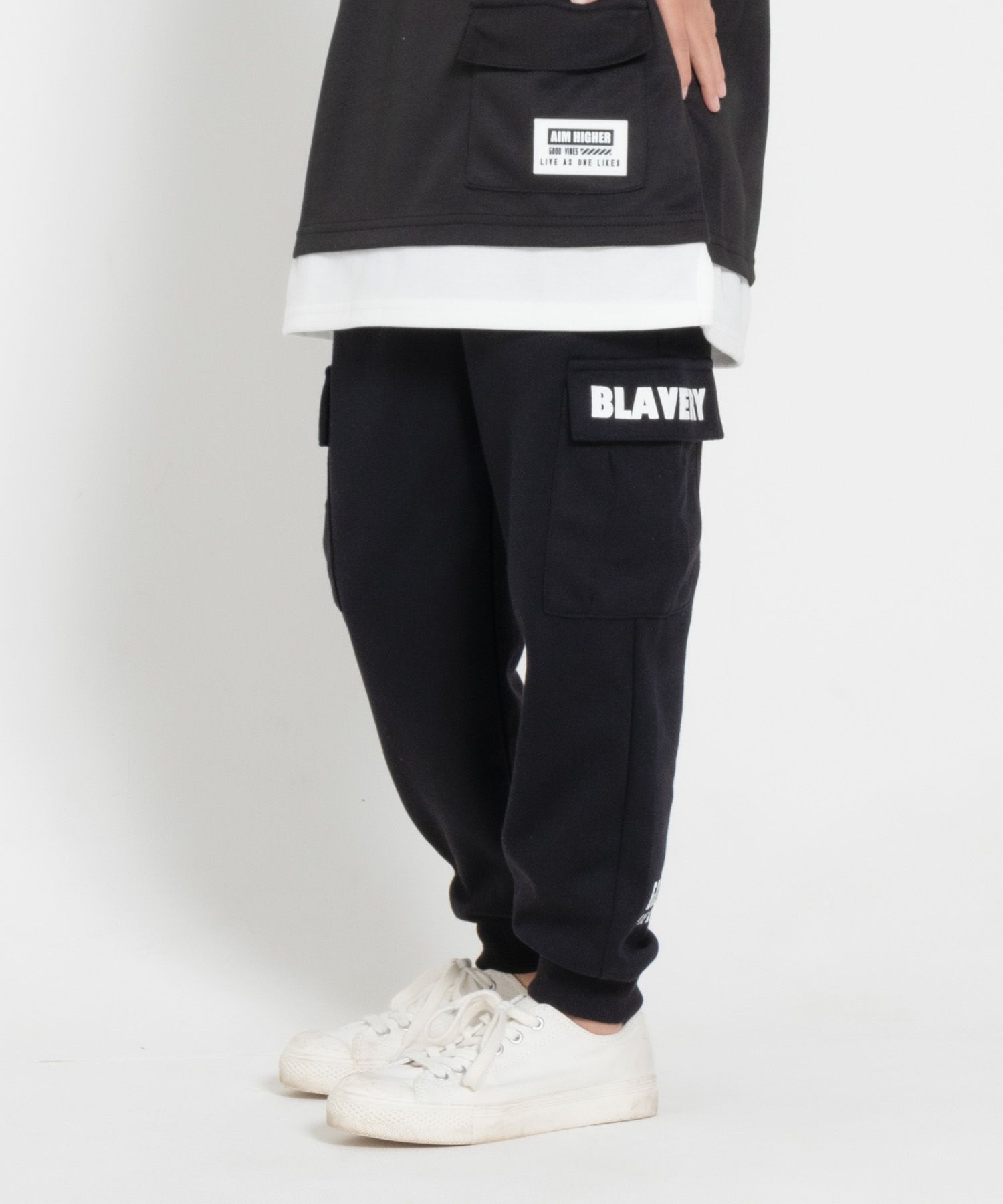 RICH MIX ポンチ素材 カーゴパンツ キッズ商品画像-3