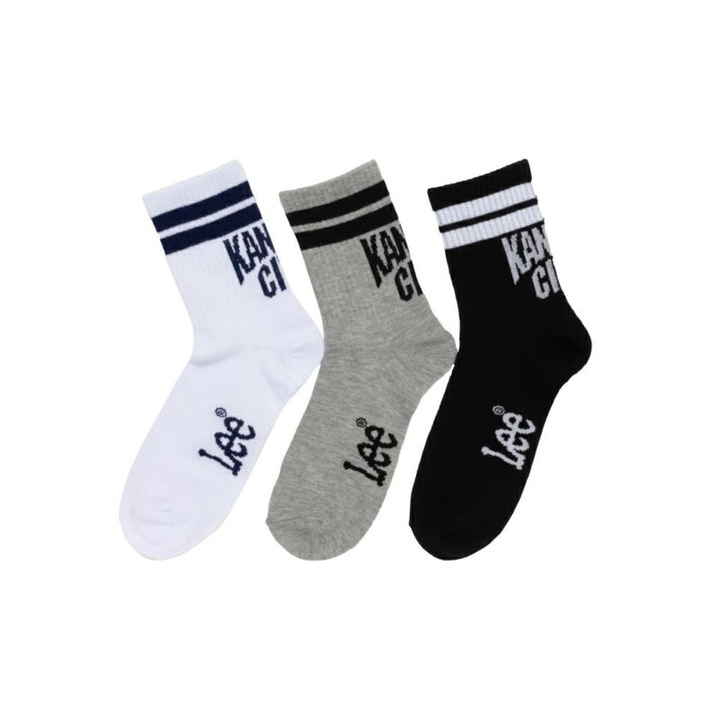 Lee  クォーターソックス カンザスシティーライン 3足組 メンズ商品画像-1
